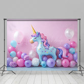 Lofaris Sweet Floral Balloon Unicorn Cake Smash Backdrop
